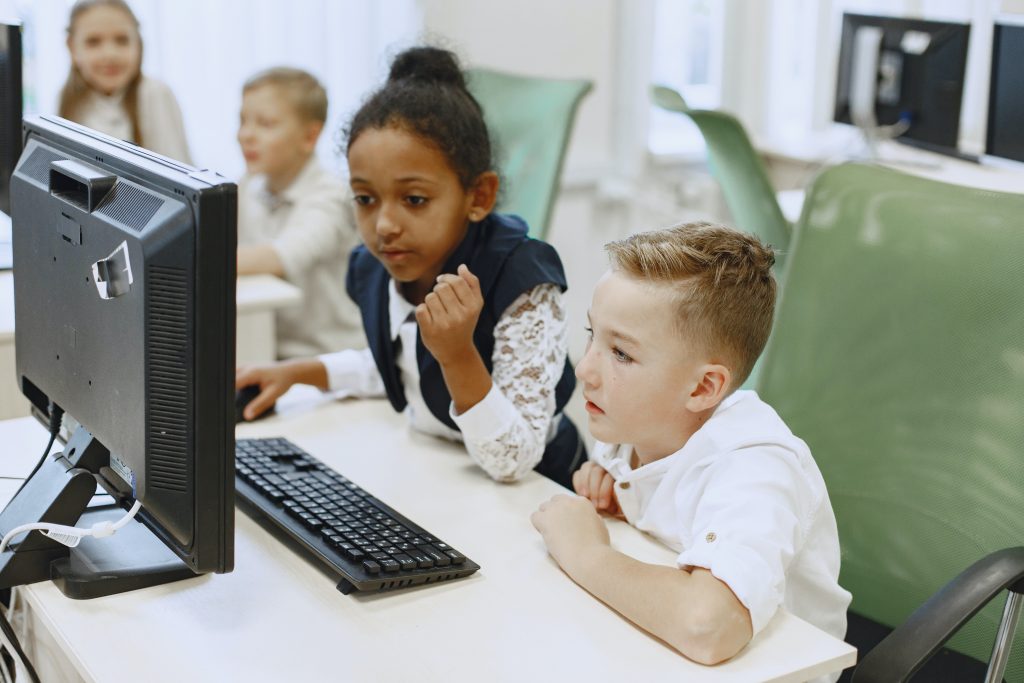 kids on computers